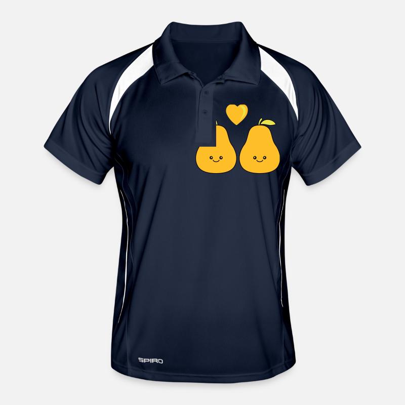 birne comic love Männer Polo atmungsaktiv