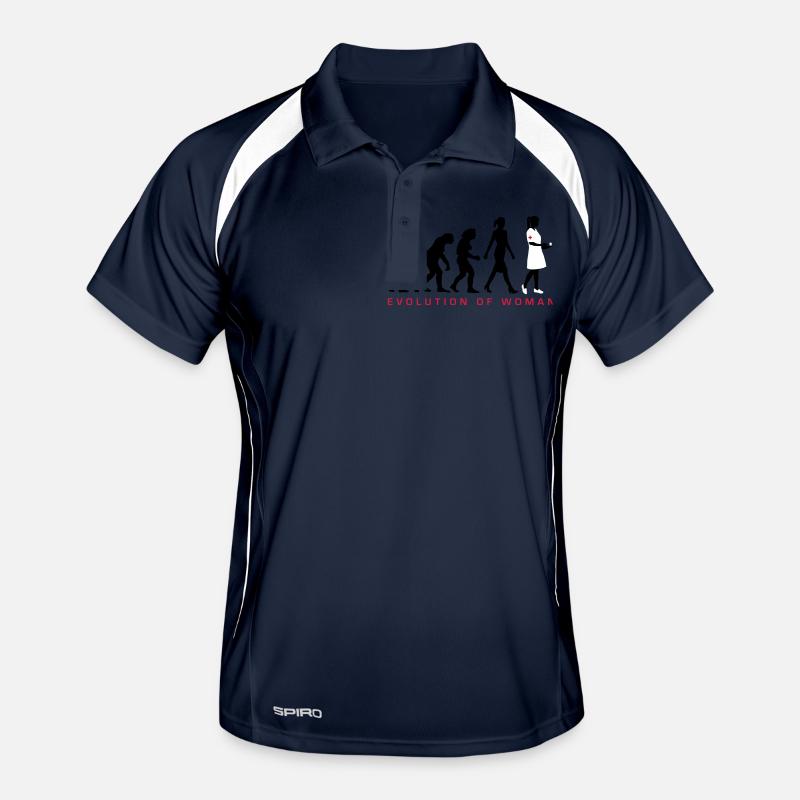 evolution_krankenschwester_122012_c_3c - Männer Polo atmungsaktiv - Navy/Weiß