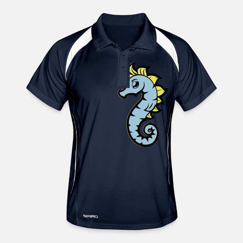 seepferd seepferdchen comic Männer Polo atmungsaktiv