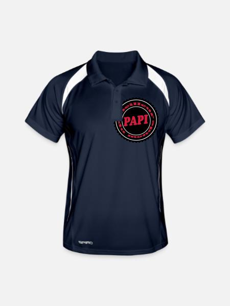 Meilleur PAPI - Polo respirant Homme - marine/blanc - Devant