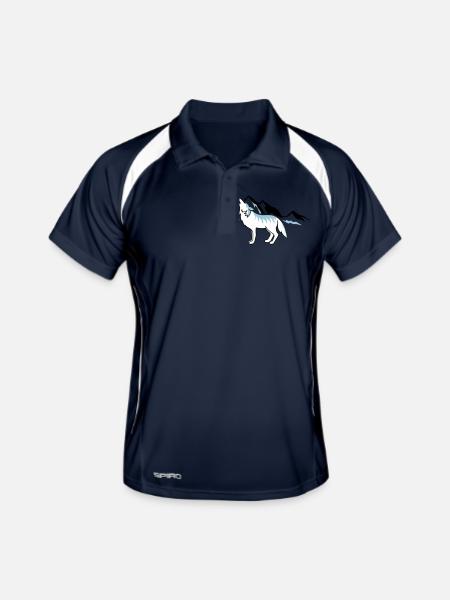 Wolf Mountains 02 - Men's Polo breathable - navy/white - Front