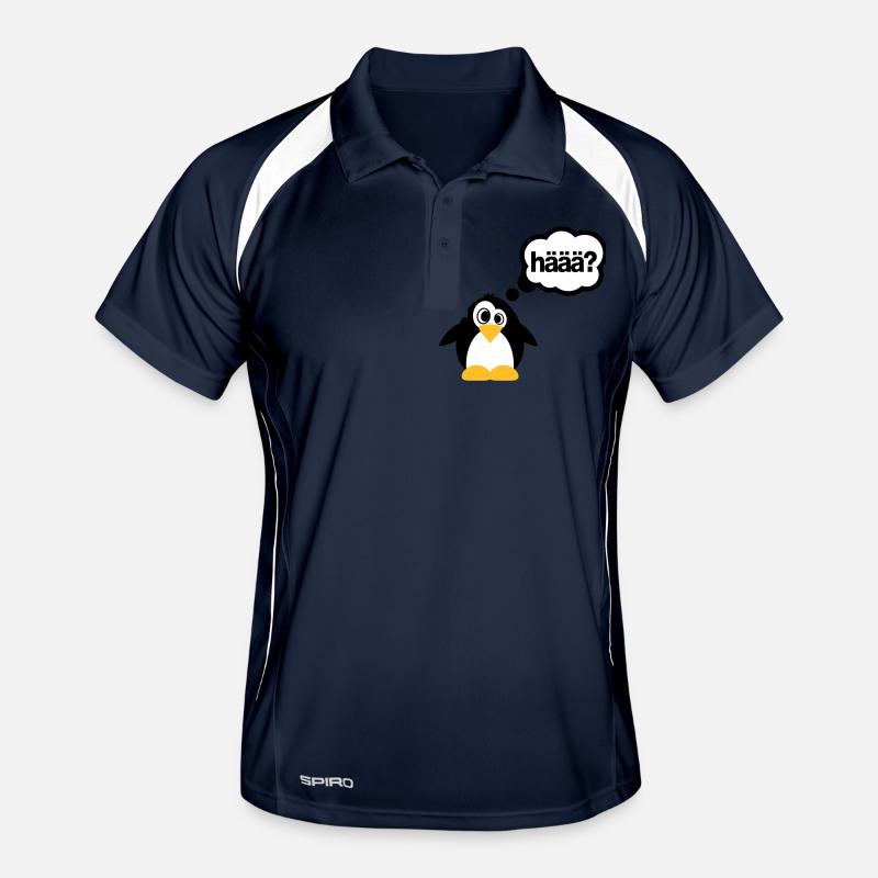 Pinguine - häää? Männer Polo atmungsaktiv