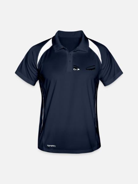 Sexy Eyes , Sexy Augen - Männer Polo atmungsaktiv - Navy/Weiß - Vorne
