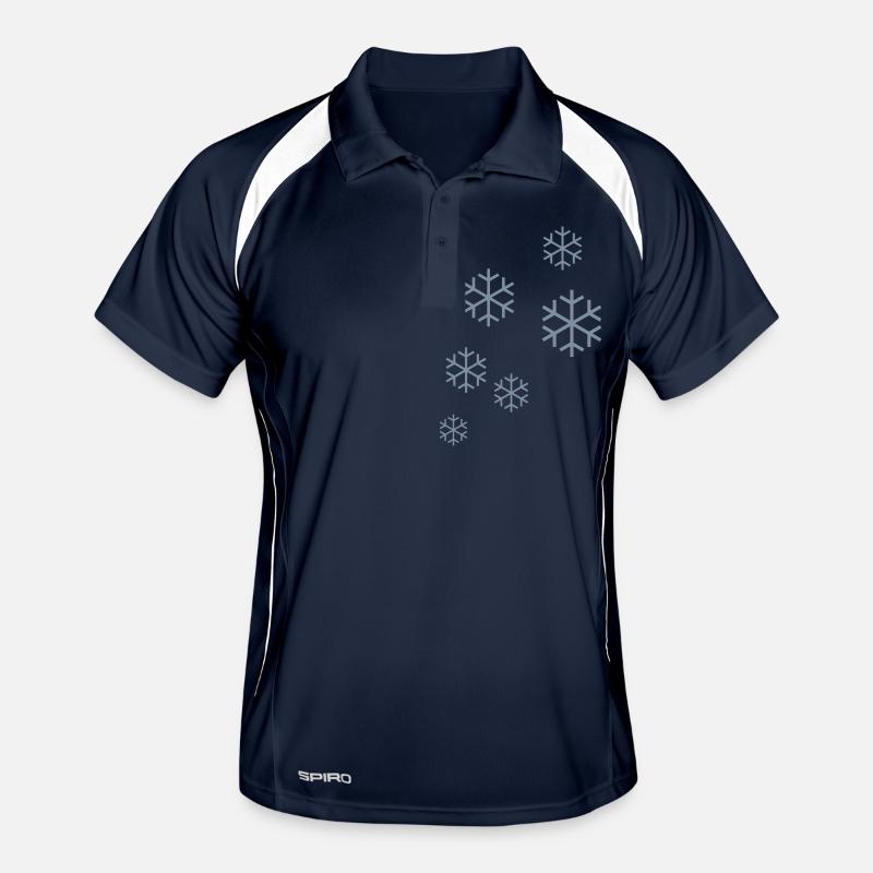Schneeflocken Männer Polo atmungsaktiv