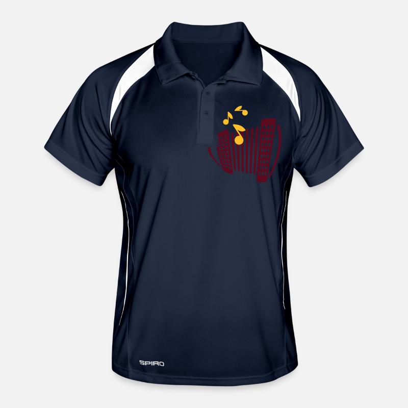 Harmonika - Männer Polo atmungsaktiv - Navy/Weiß