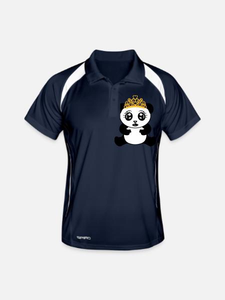 weiblich maedchen prinzessin krone koenigin schoen - Männer Polo atmungsaktiv - Navy/Weiß - Vorne