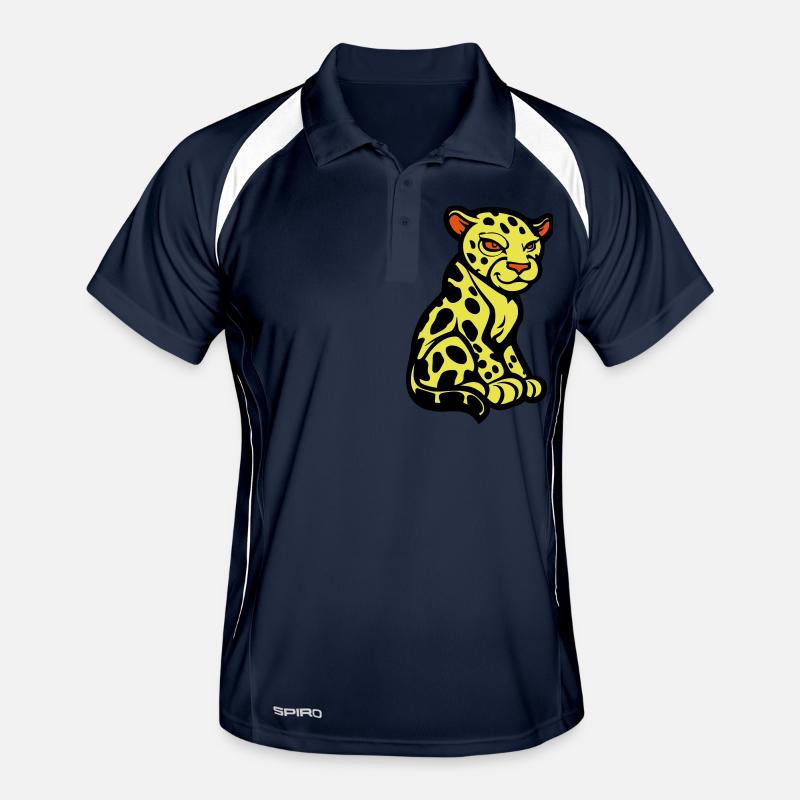 Cheetah Animal Comic Men's Polo breathable