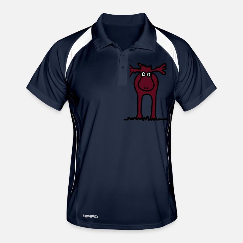 Lustiger Elch oder Rentier? Männer Polo atmungsaktiv