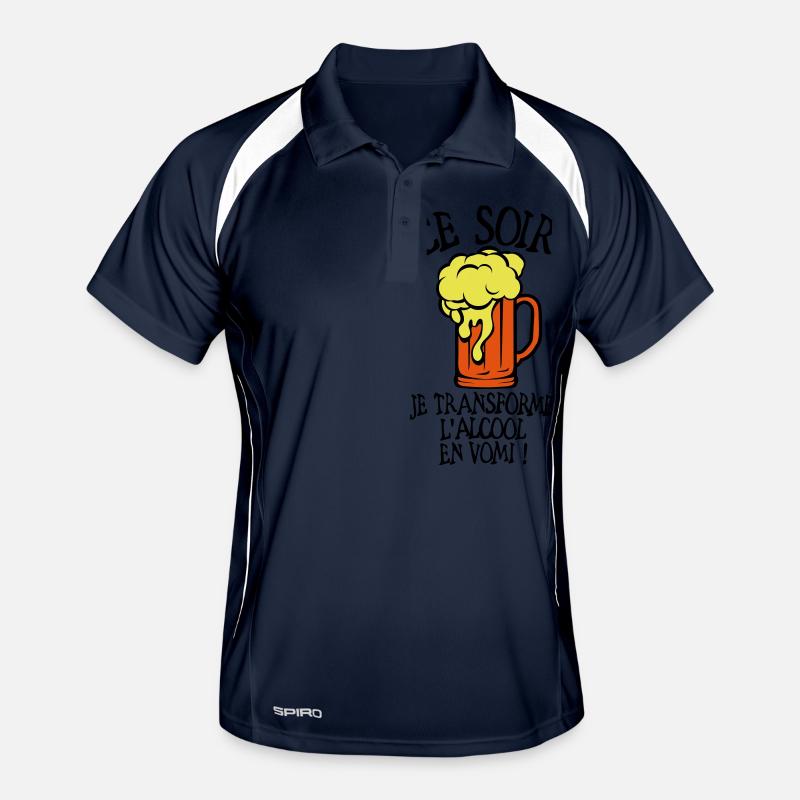 ajouter age transforme alcool vomi anniv Polo respirant Homme