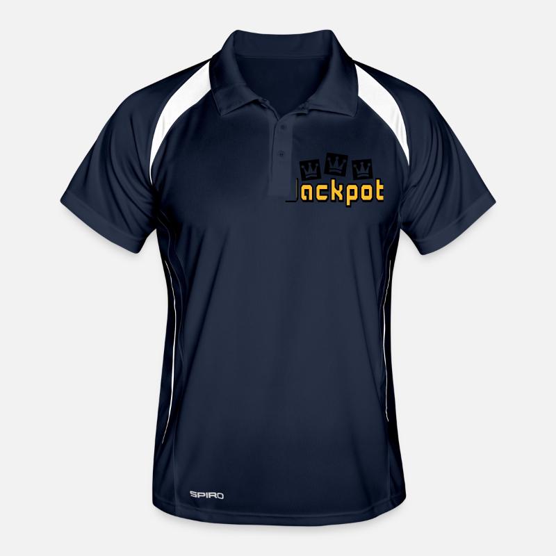 jackpot - Männer Polo atmungsaktiv - Navy/Weiß