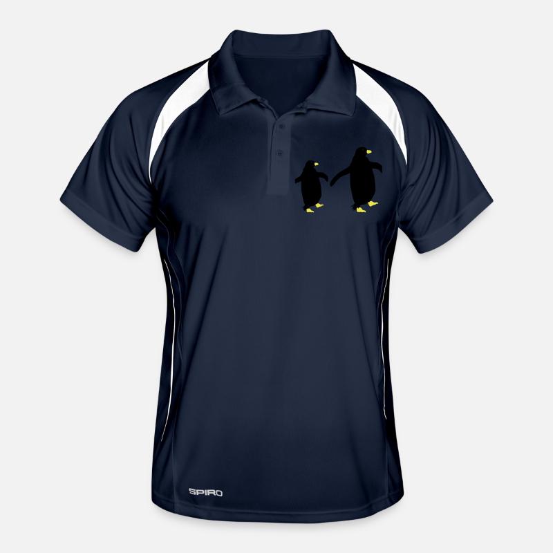 Silhouette de pingouin 2 Polo respirant Homme