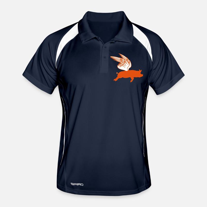 When Flying Wings Flying Pigs Can Fly Men's Polo breathable