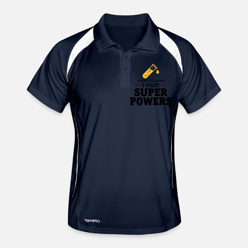 Forget lab safety, i want superpowers - Men's Polo breathable - navy/white