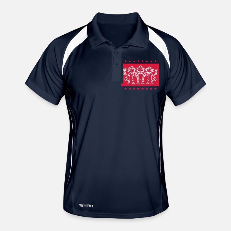 Monkey Party Team Drôle Polo respirant Homme