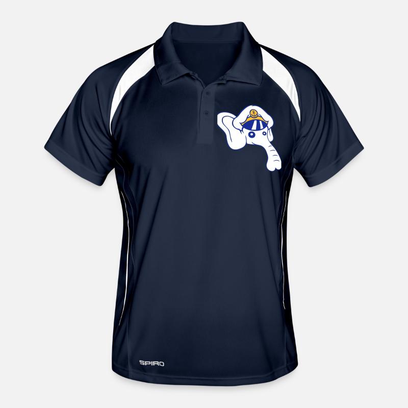 Funny Little Elephant Head Captain Cute Cute Men's Polo breathable