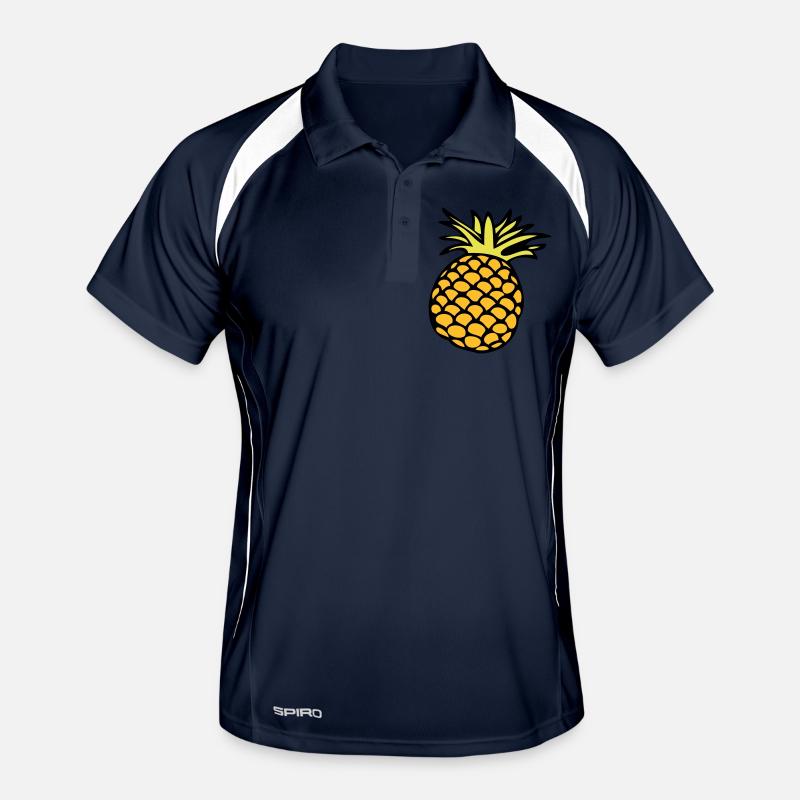 Lemon, Limone, Limette, peach, fruit, fruit, - Men's Polo breathable - navy/white