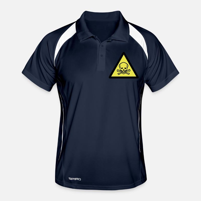 sign_2c_warning_skull Polo respirant Homme