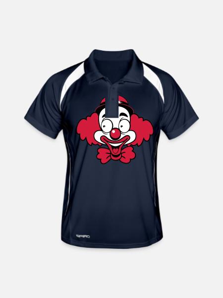 Clown laugh funny funny cute Hat - Men's Polo breathable - navy/white - Front