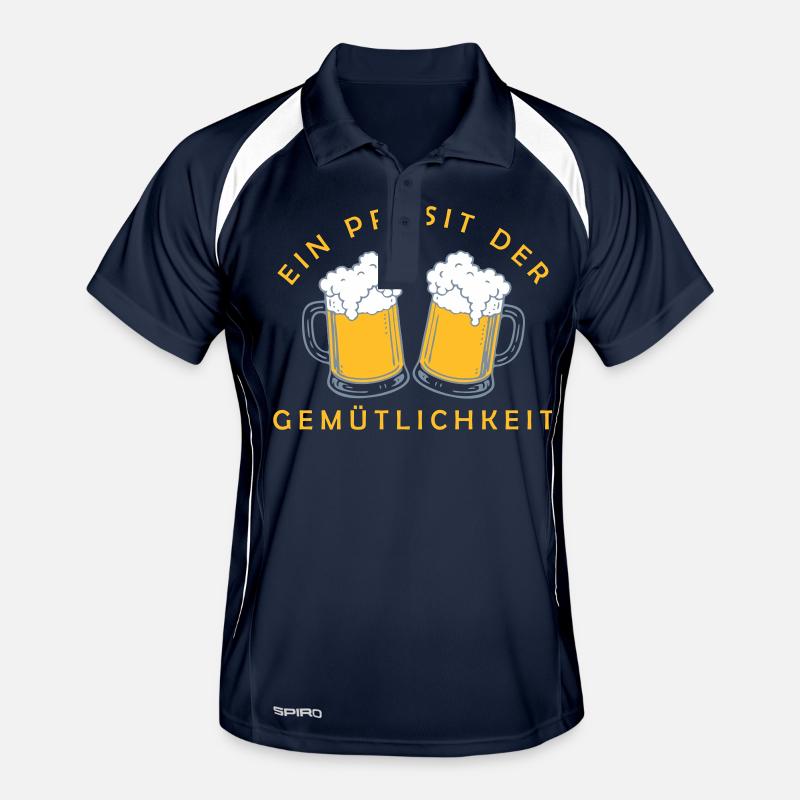 Bier - Ein Prosit der Gemütlichkeit - Men's Polo breathable - navy/white