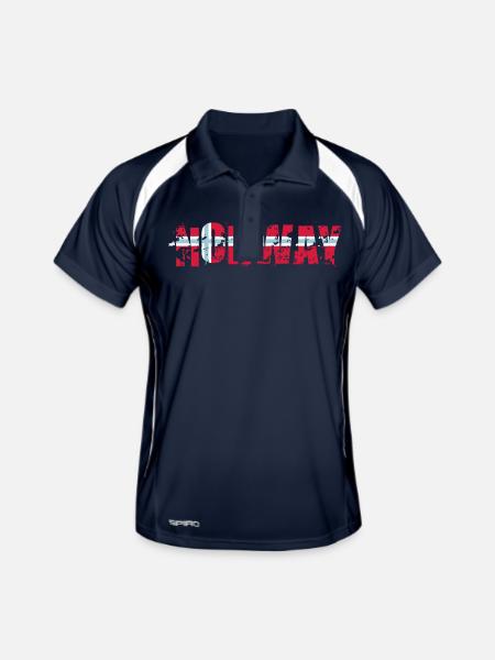Norway Norwegen - Männer Polo atmungsaktiv - Navy/Weiß - Vorne