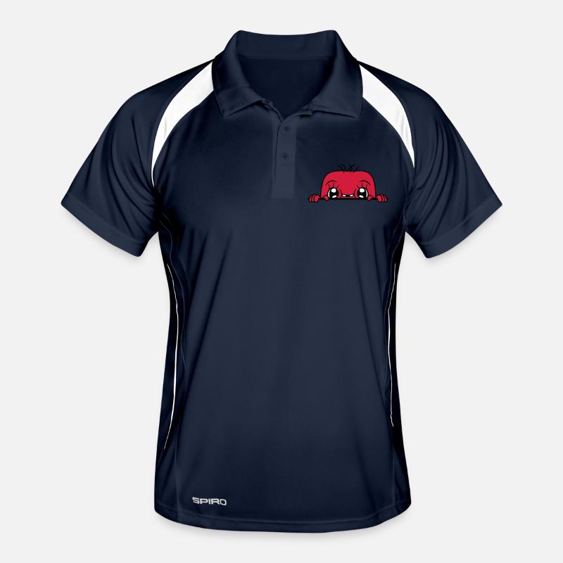 wall wall blank space write cute cute face grin cr Men's Polo breathable