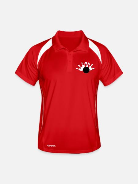 skittles - Polo respirant Homme - rouge/blanc - Devant