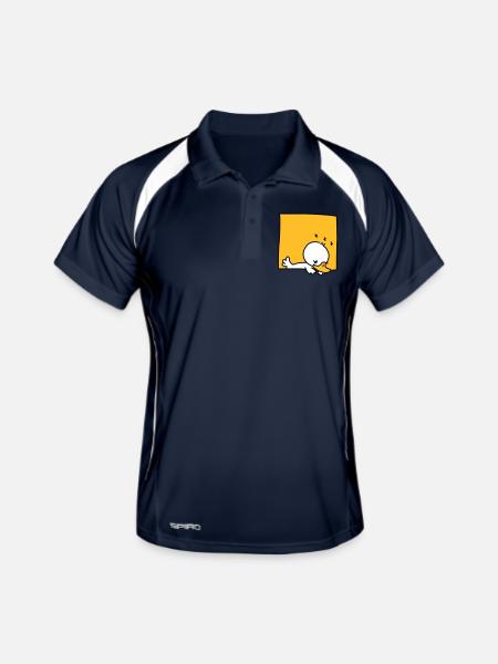 little duck sleeping (3 colors) - Men's Polo breathable - navy/white - Front