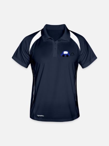 blue_car - Men's Polo breathable - navy/white - Front