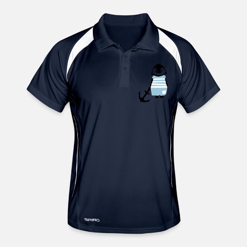 South pole penguin & anchor Men's Polo breathable