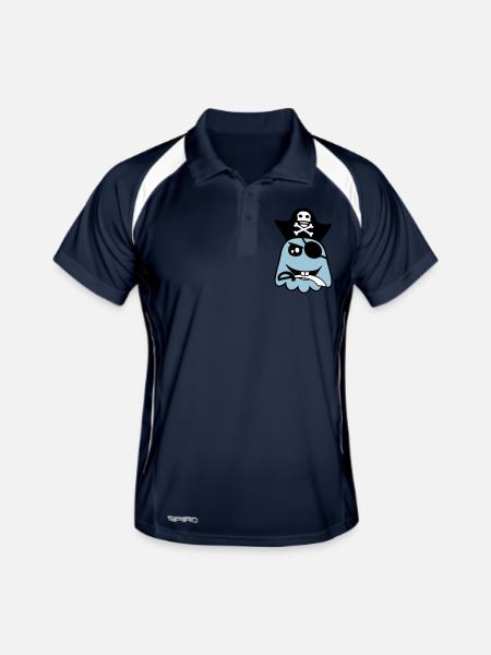 Pirate Ghost Funny Evil Ghost Halloween Fun - Men's Polo breathable - navy/white - Front