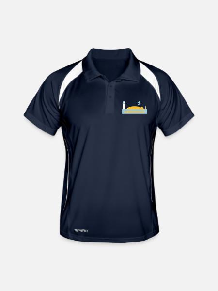 norddeich - Männer Polo atmungsaktiv - Navy/Weiß - Vorne