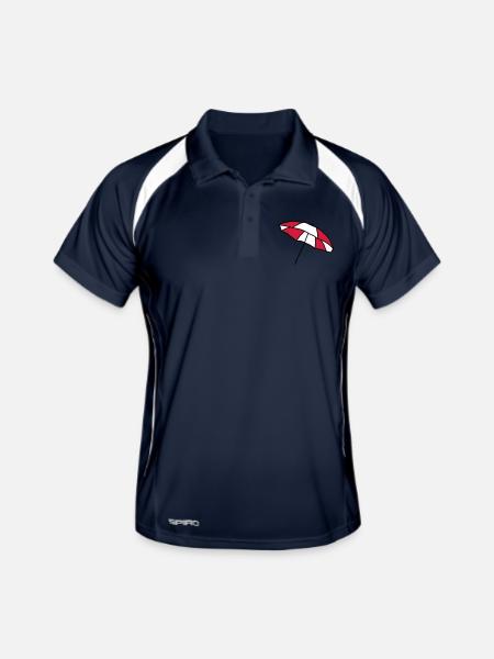 Sonnenschirm - Männer Polo atmungsaktiv - Navy/Weiß - Vorne