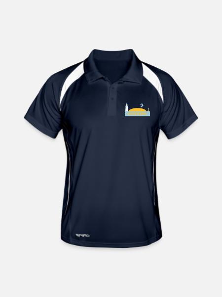 Usedom - Männer Polo atmungsaktiv - Navy/Weiß - Vorne