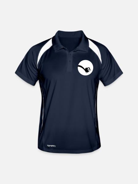 Thickness owl in the moonlight - Men's Polo breathable - navy/white - Front