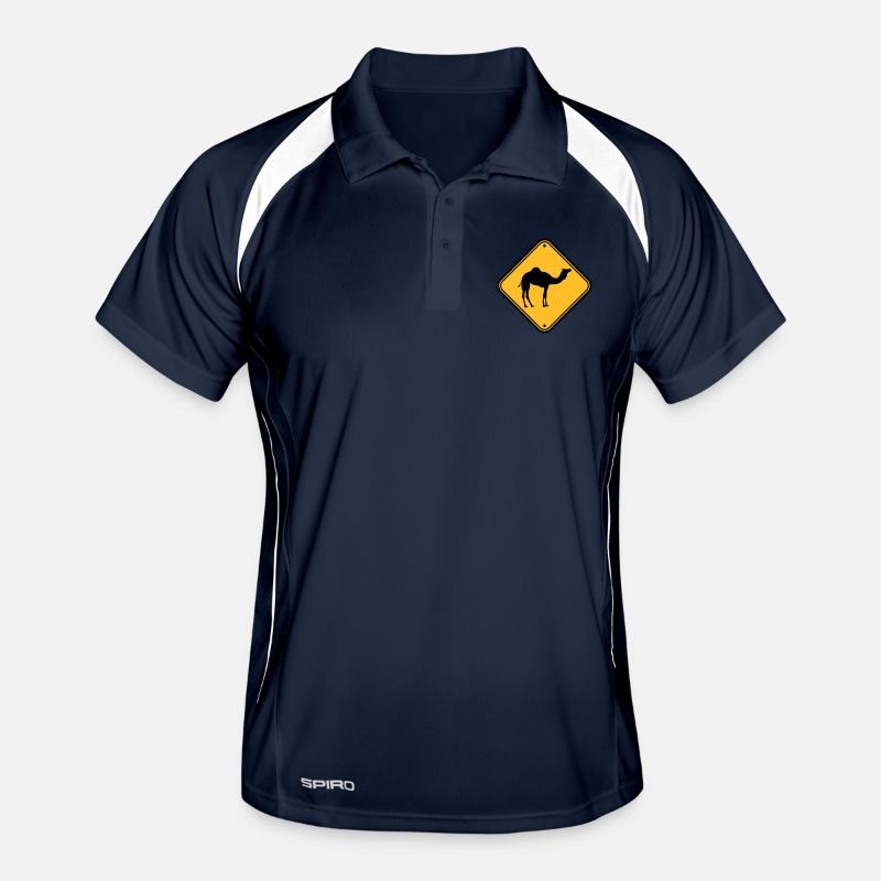 Shield warning danger caution Caution came Men's Polo breathable