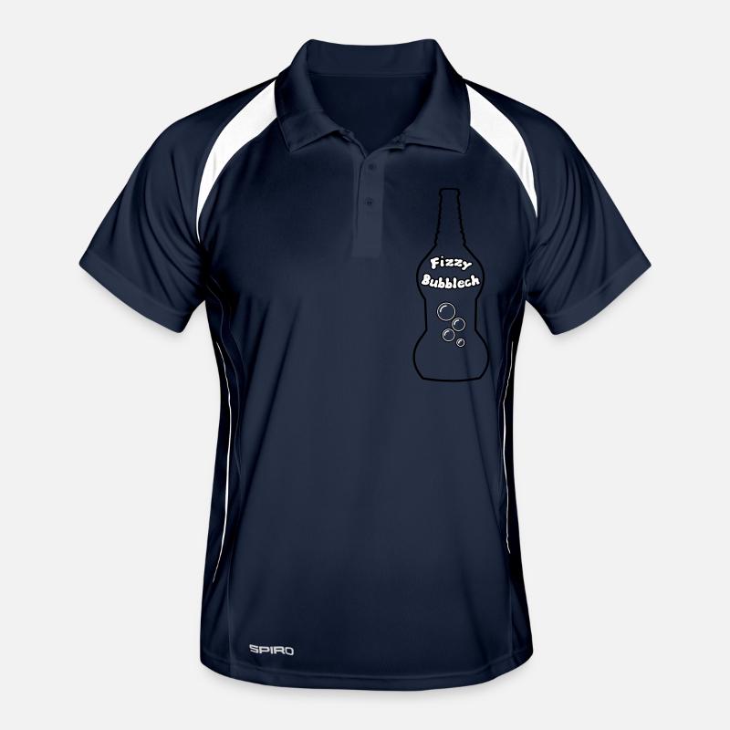 Zohan - Fizzy Bubblech / Bubbele - Männer Polo atmungsaktiv - Navy/Weiß