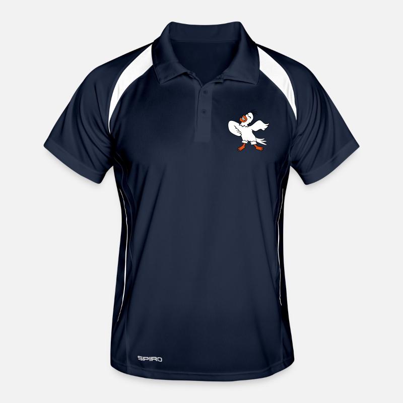 Seagull bird dancing celebrating happy happy fun Men's Polo breathable
