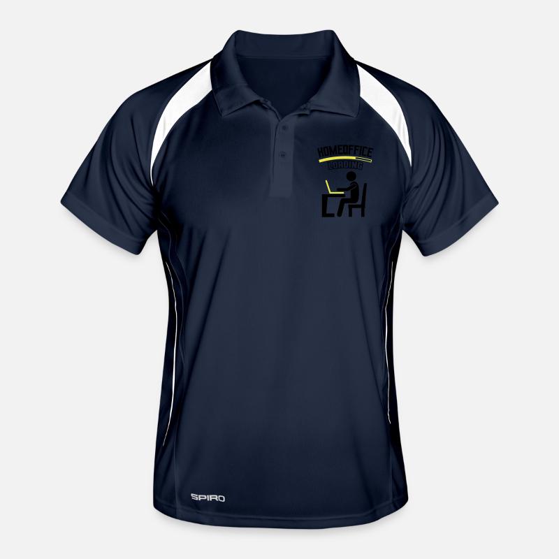 Arbeit Büro Homeoffice Loading - Männer Polo atmungsaktiv - Navy/Weiß
