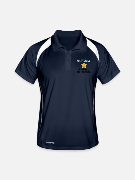 Marseille à jamais les premiers - Men's Polo breathable - navy/white - Front