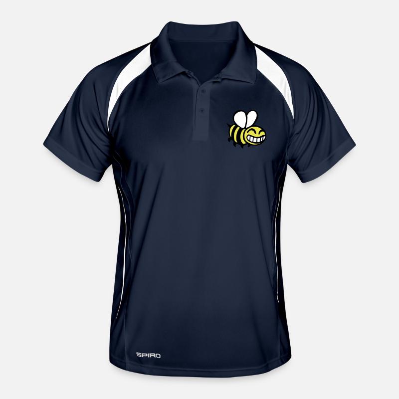 bee beekeeping beekeeper comics drawing Men's Polo breathable