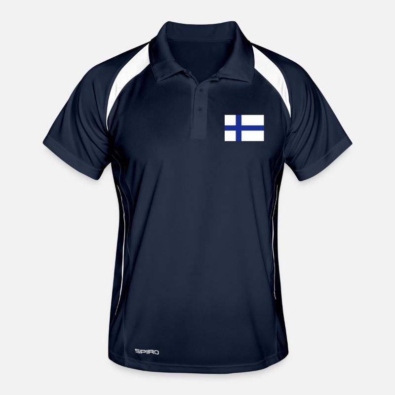 drapeau_finlande Männer Polo atmungsaktiv