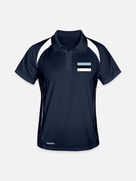 Estland - Männer Polo atmungsaktiv - Navy/Weiß - Vorne