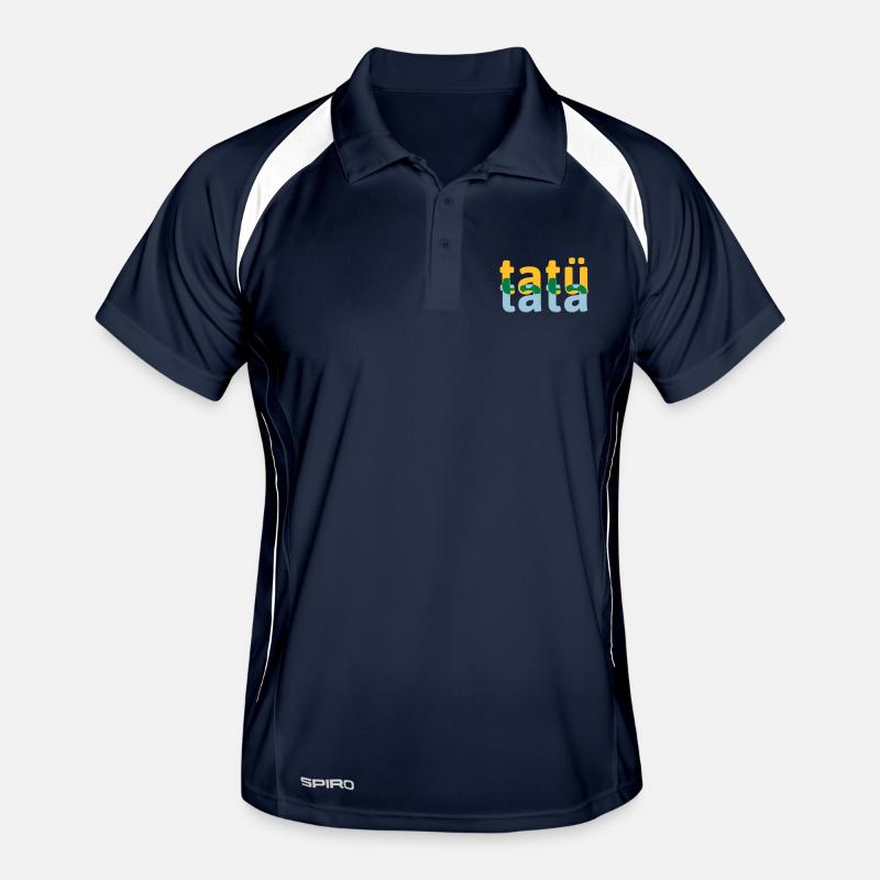 tatü tata sirène mots abstraits Polo respirant Homme