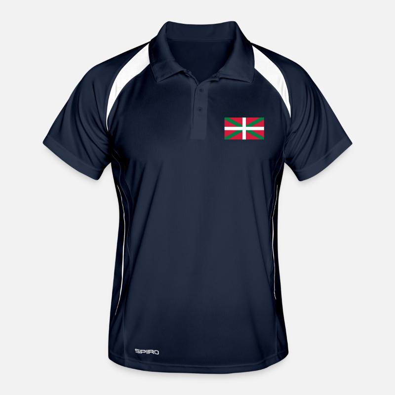 drapeau basque - ikurriña Polo respirant Homme