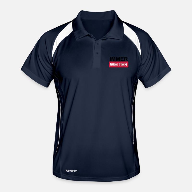 Immer weiter! - Männer Polo atmungsaktiv - Navy/Weiß