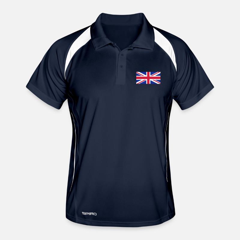 UNION JACK 2 - Men's Polo breathable - navy/white