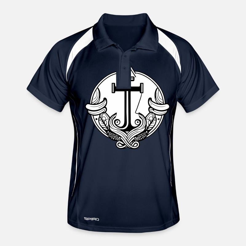 Anchor design for seafarers Men's Polo breathable