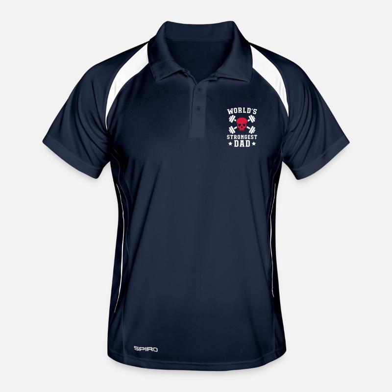World's strongest dad Men's Polo breathable