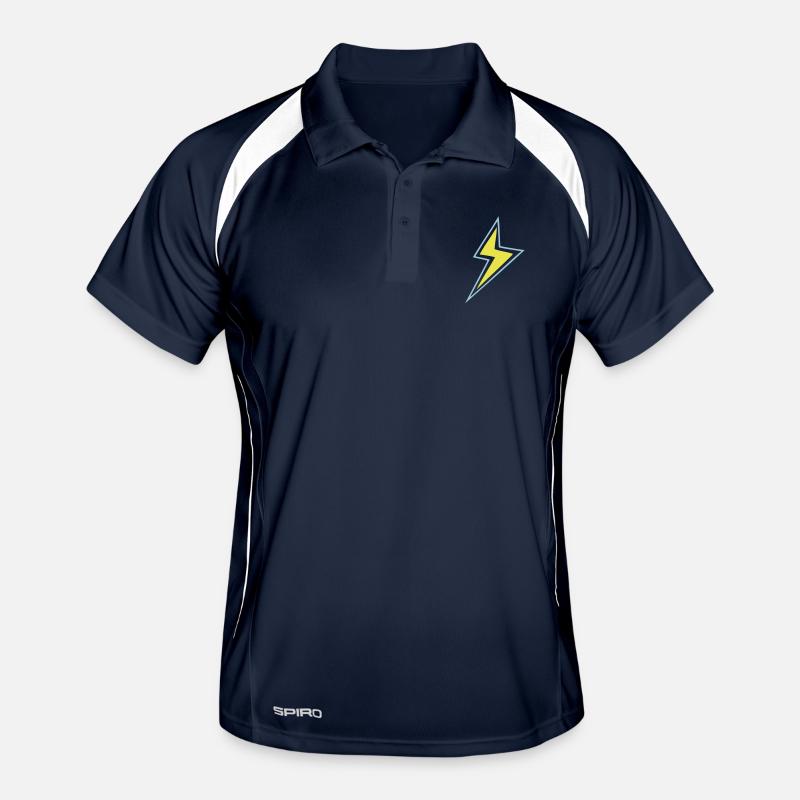 eclair jaune et bleu Polo respirant Homme