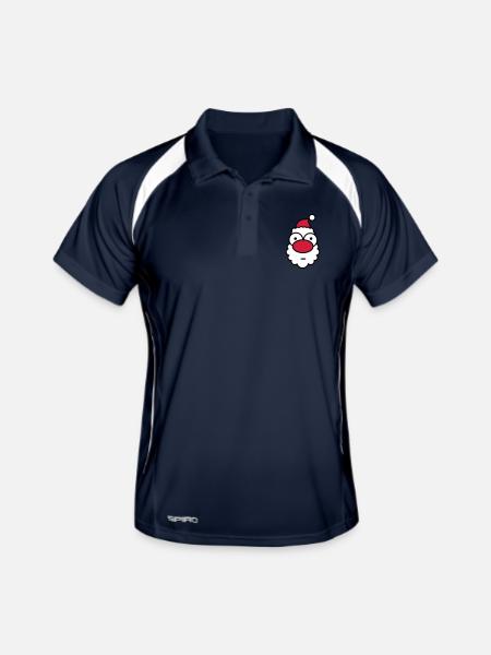 nikolaus*** - Männer Polo atmungsaktiv - Navy/Weiß